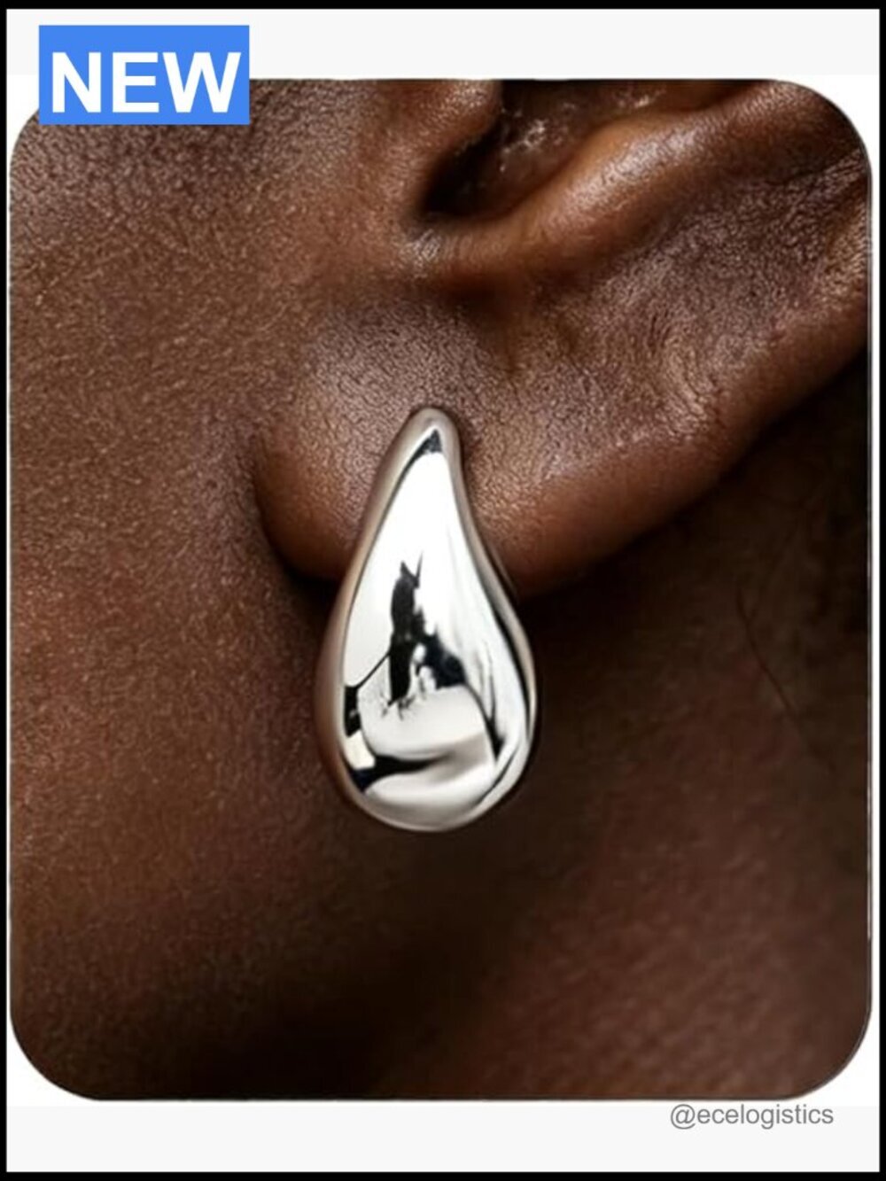 14K Gold Plated Teardrop Hoop Drop Earrings Trendy Fashion Jewelry Gifts